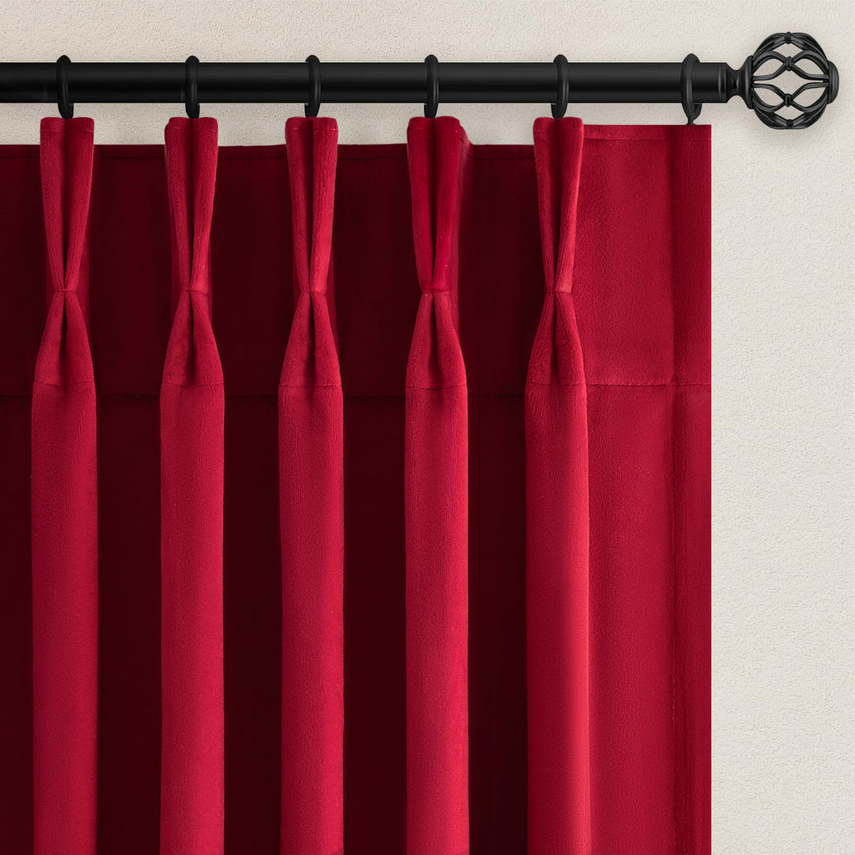 Olive Green Velvet Blackout Curtains 84 Inches 2 Panels Forest Green Elegant Vintage Pinch Pleated Drapes for Living Room Bedroom Thermal Soundproof Back Tab Window Panels,W40 x L84,Home Decor