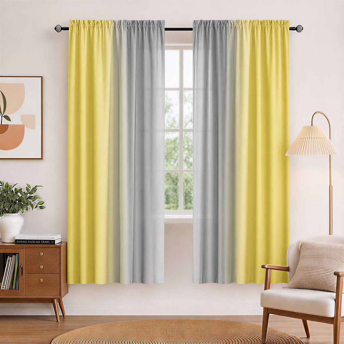 Burnt Orange Curtains 84 Inch Length for Living Room,2 Panels