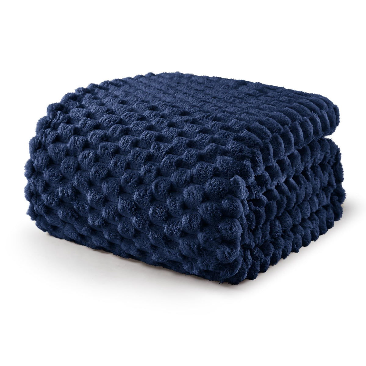 Exclusivo Mezcla Large 3D Fleece Throw Blanket for Couch, Ivory