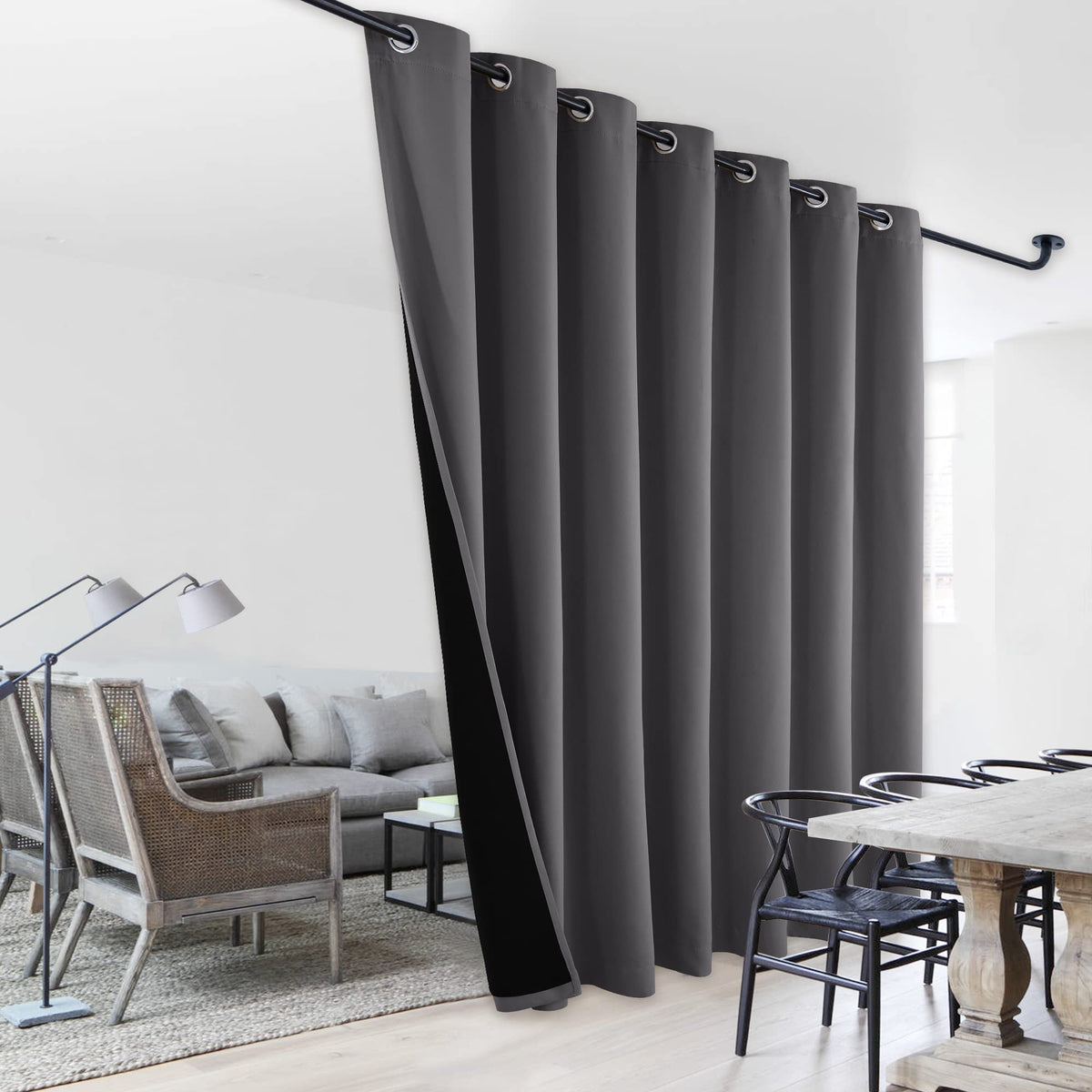 NICETOWN 100% Blackout Curtain 54 inches Long, Double-Deck Completely Blackout Window Treatment Thermal Insulated Lined Drape for Small Window (White, 1 PC, 52 inches Width Each Panel)
