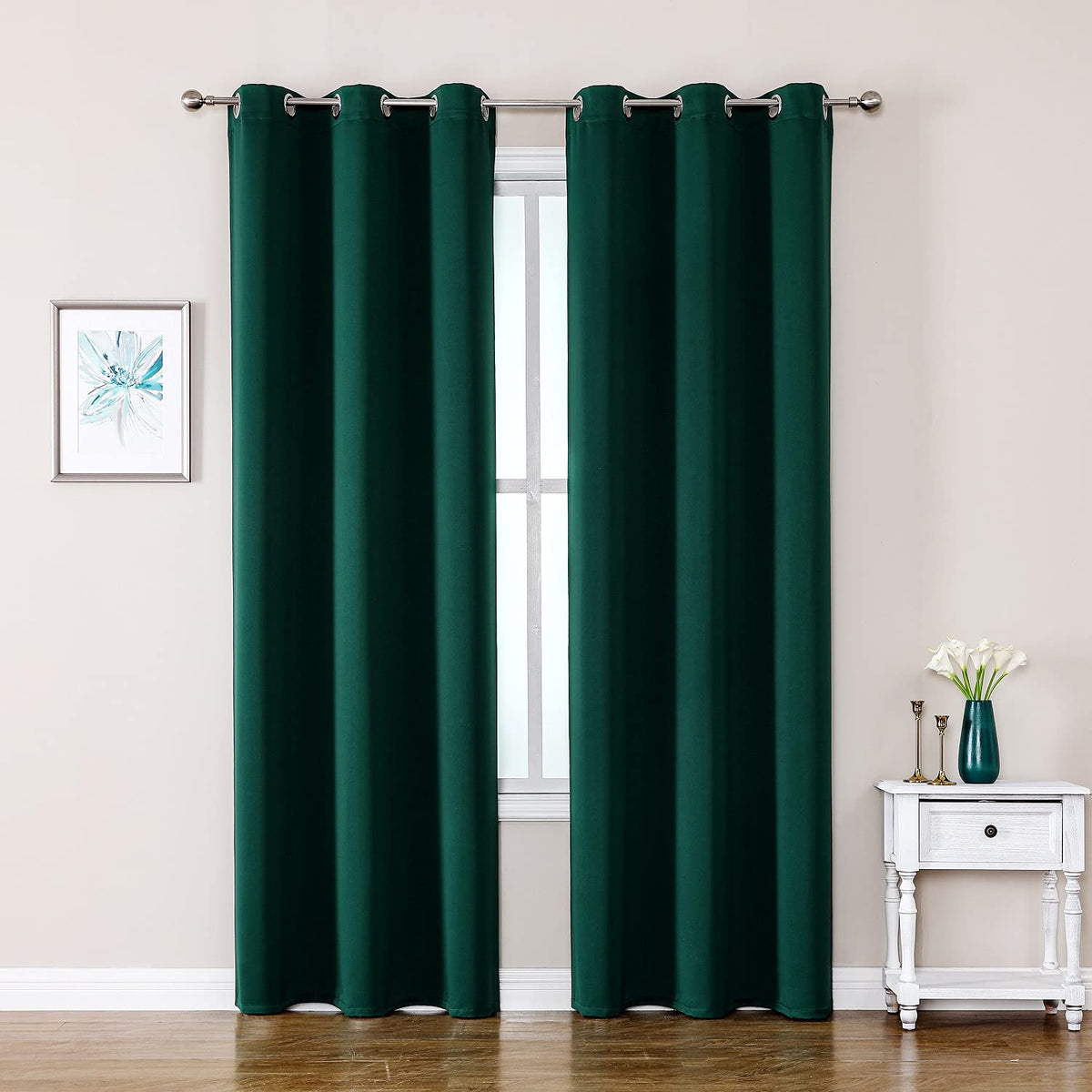 ChrisDowa Blackout Curtains for Bedroom and Living Room 63 Inches Long