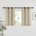 NICETOWN Natural Linen Curtains 84 inch Long 2 Panels Set, Grommet Top Thick Linen Burlap Semi Sheer Vertical Drapes Privacy Assured with Light Filtering for Bedroom/Living Room, W55 x L84