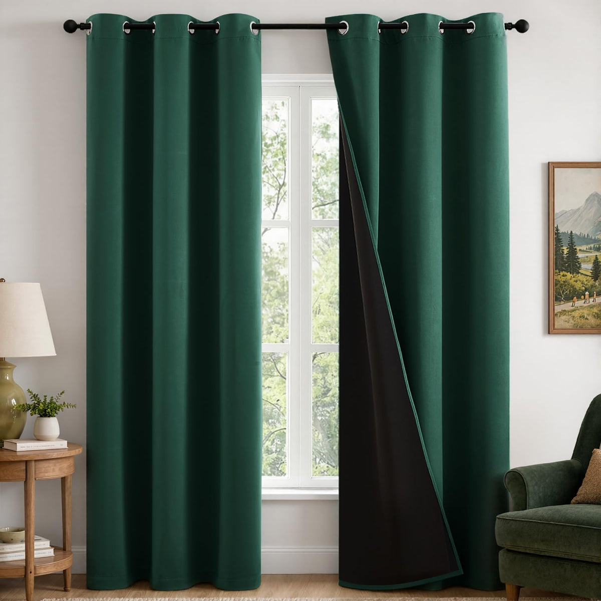 MIULEE Cream 100% Blackout Curtains for Bedroom 40x63 Inch Long