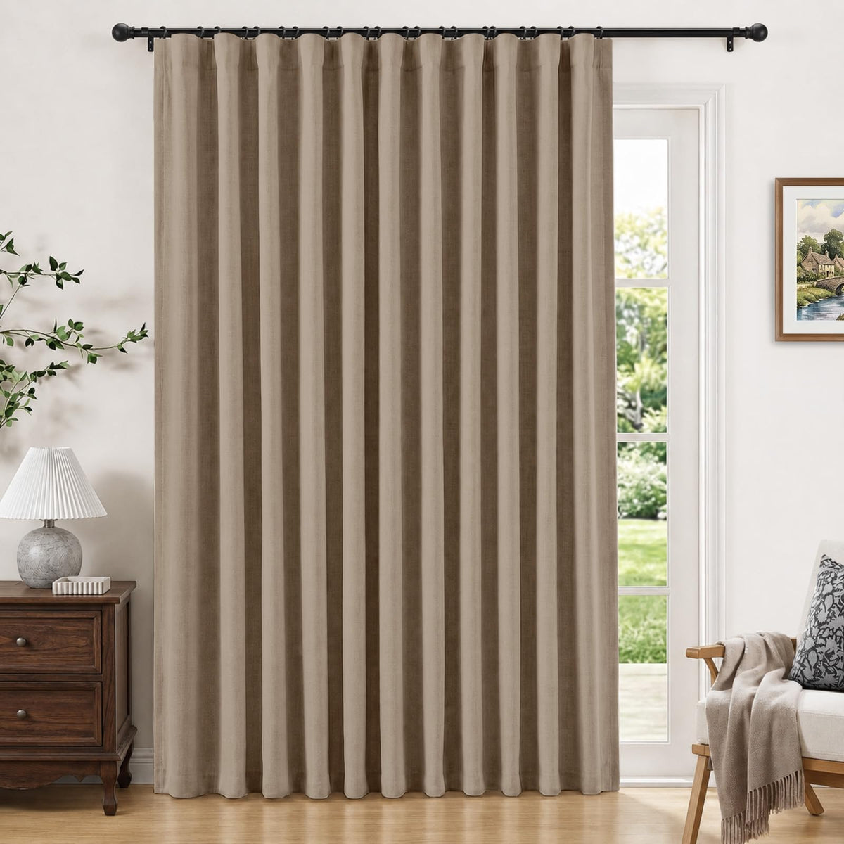 INOVADAY 100% Blackout Curtains for Bedroom Black Out Curtains 84 Inch Long