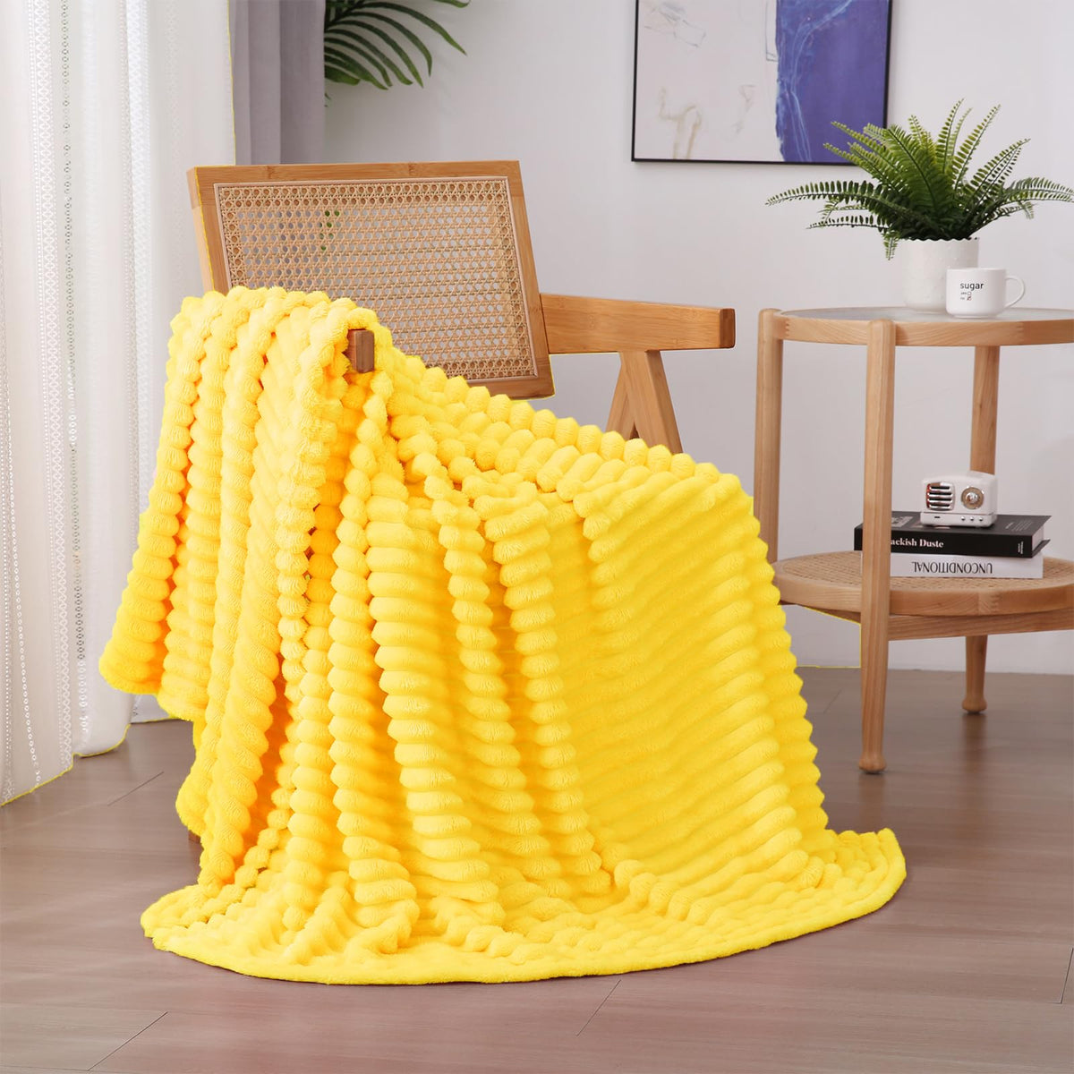 Sage Green Fleece Throw Blanket 50”×60” for Couch Sofa Livingroom