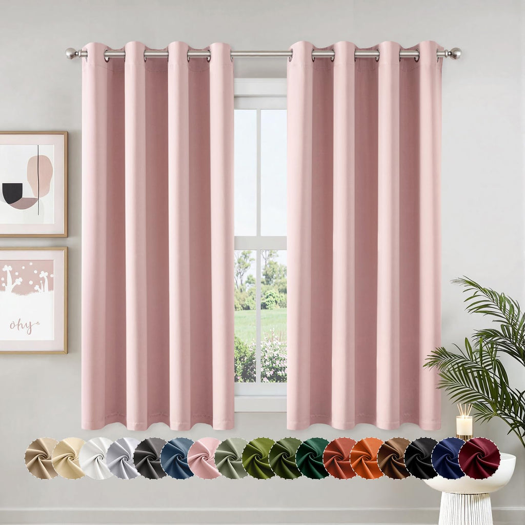 MIULEE Blackout Curtains for Bedroom 2 Panels 40 x 84 Inch Long Black