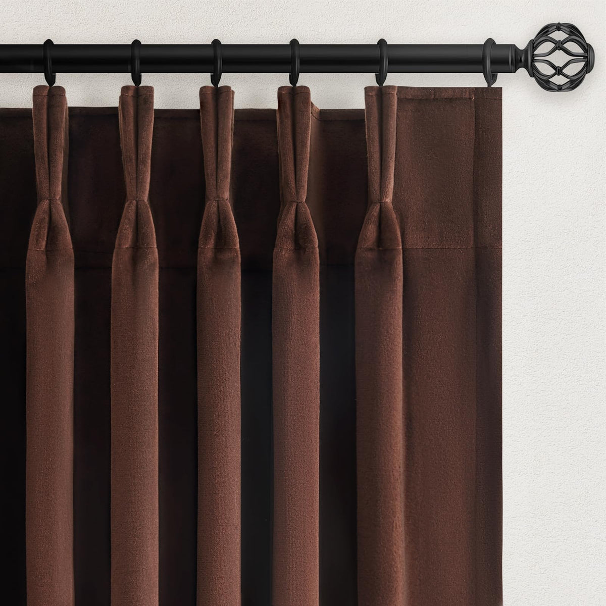 Olive Green Velvet Blackout Curtains 84 Inches 2 Panels Forest Green Elegant Vintage Pinch Pleated Drapes for Living Room Bedroom Thermal Soundproof Back Tab Window Panels,W40 x L84,Home Decor