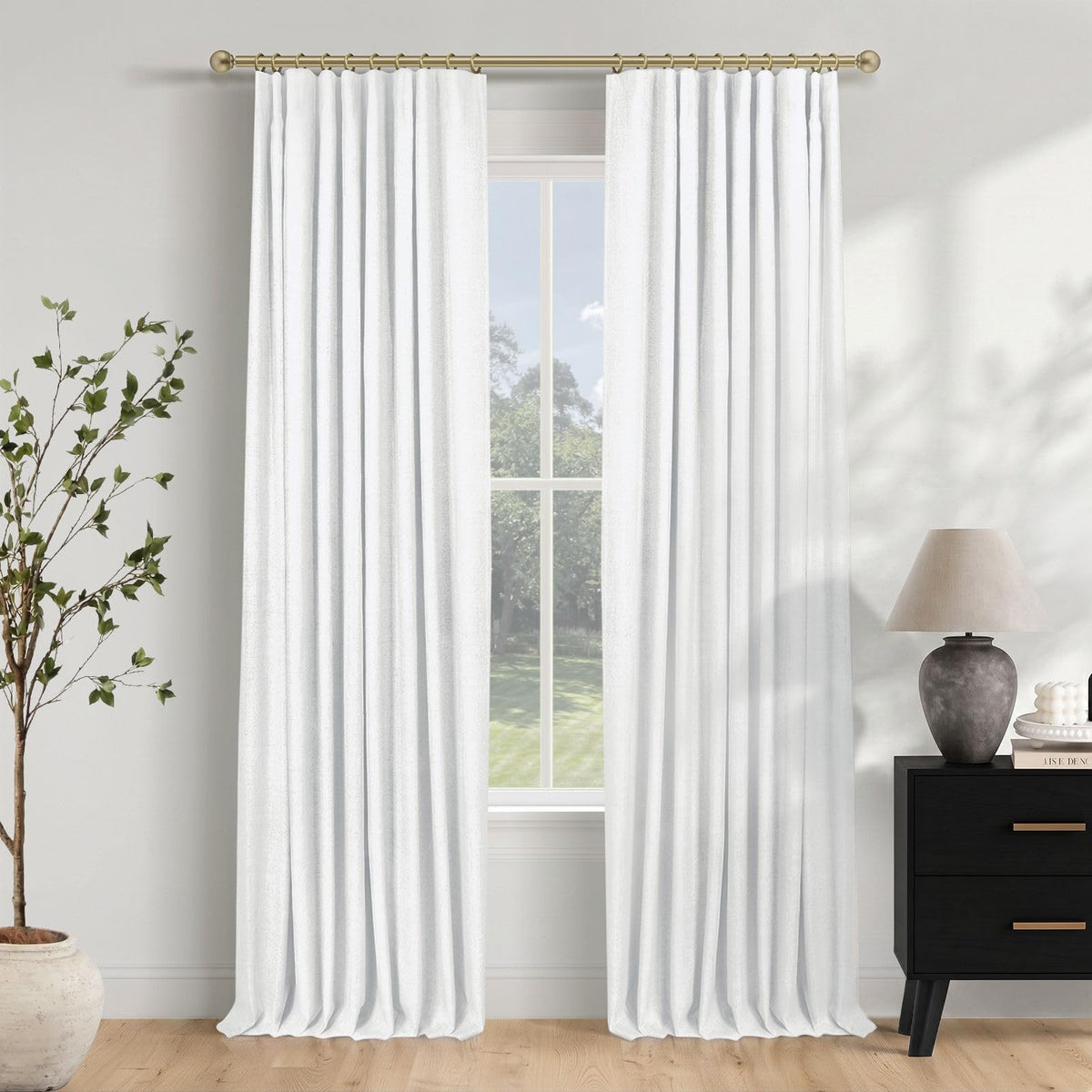 INOVADAY 100% Blackout Curtains for Bedroom Black Out Curtains 84 Inch Long
