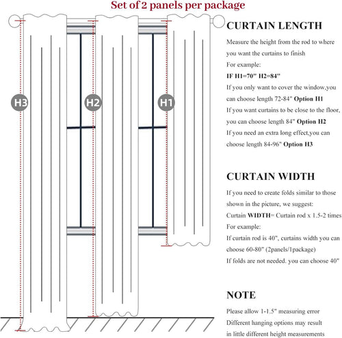 100% Blackout Curtains 84 Inch Length 2 Panels Set Farmhouse Style for Bedroom Windows/Living Room Thermal Insulated Neutral Boho Drapes Linen Blend Natural Ivory 7ft Long Hook Belt Pleated/Back Tab