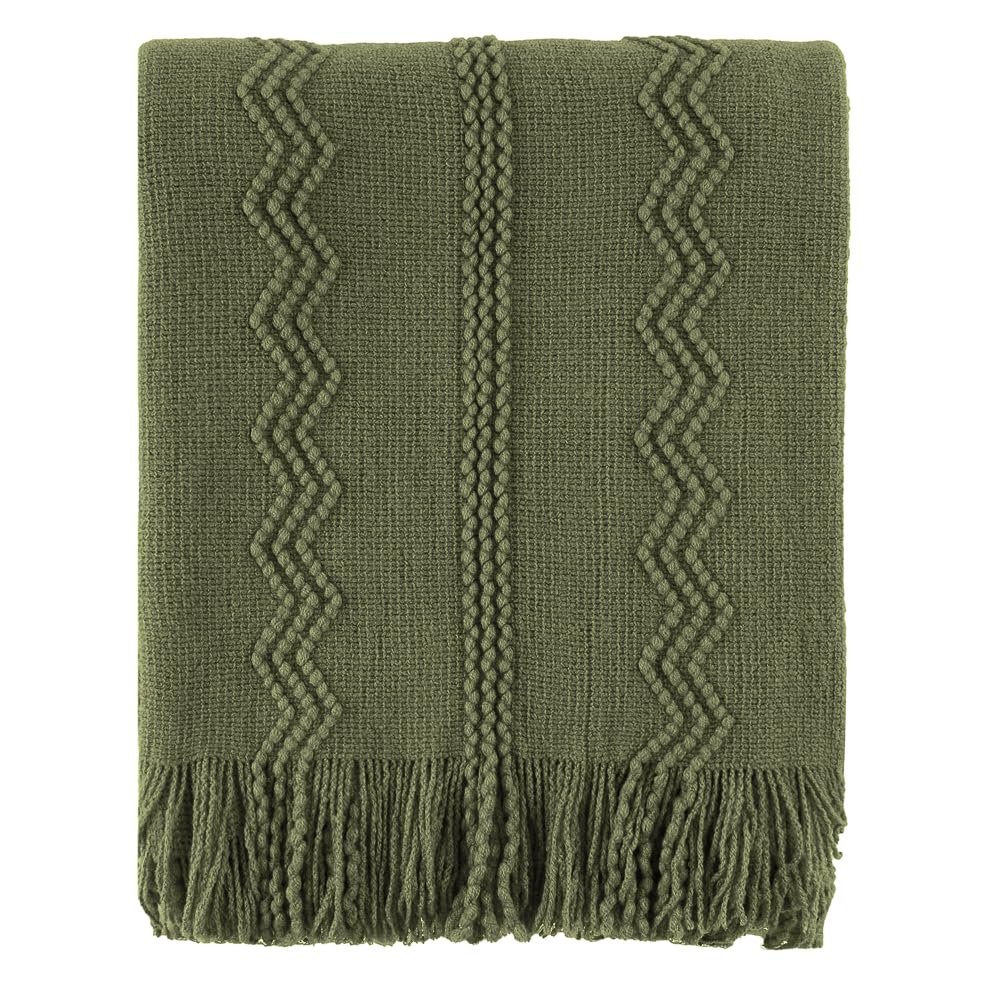 BATTILO HOME Rust Throw Blanket for Couch, 50"x60"