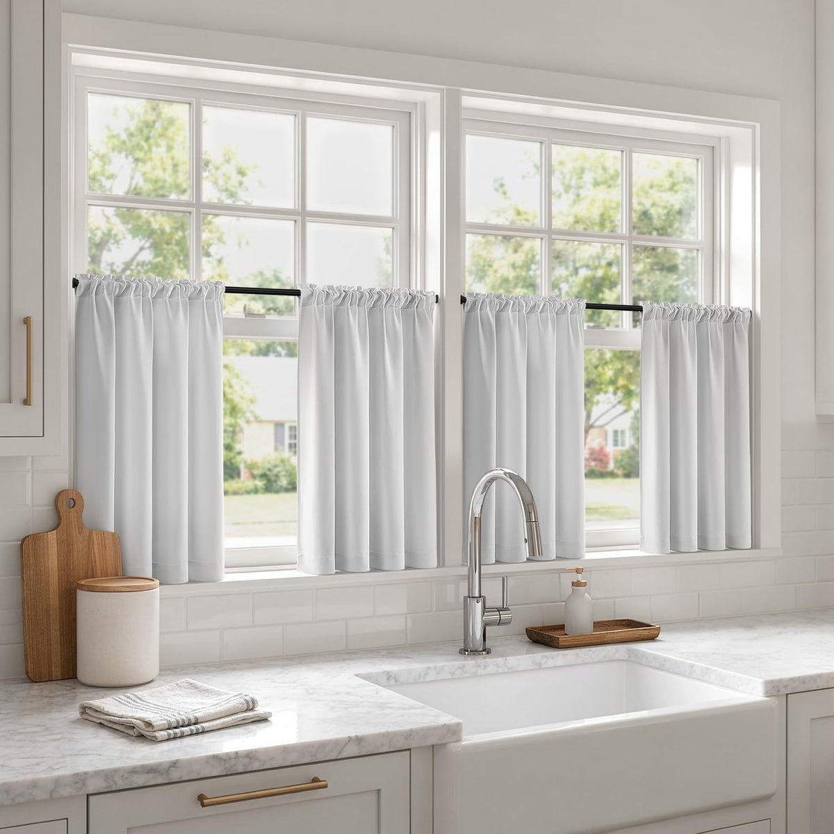MIULEE Sage Green Blackout Curtains 63 Inch Length for Bedroom 4 Panels