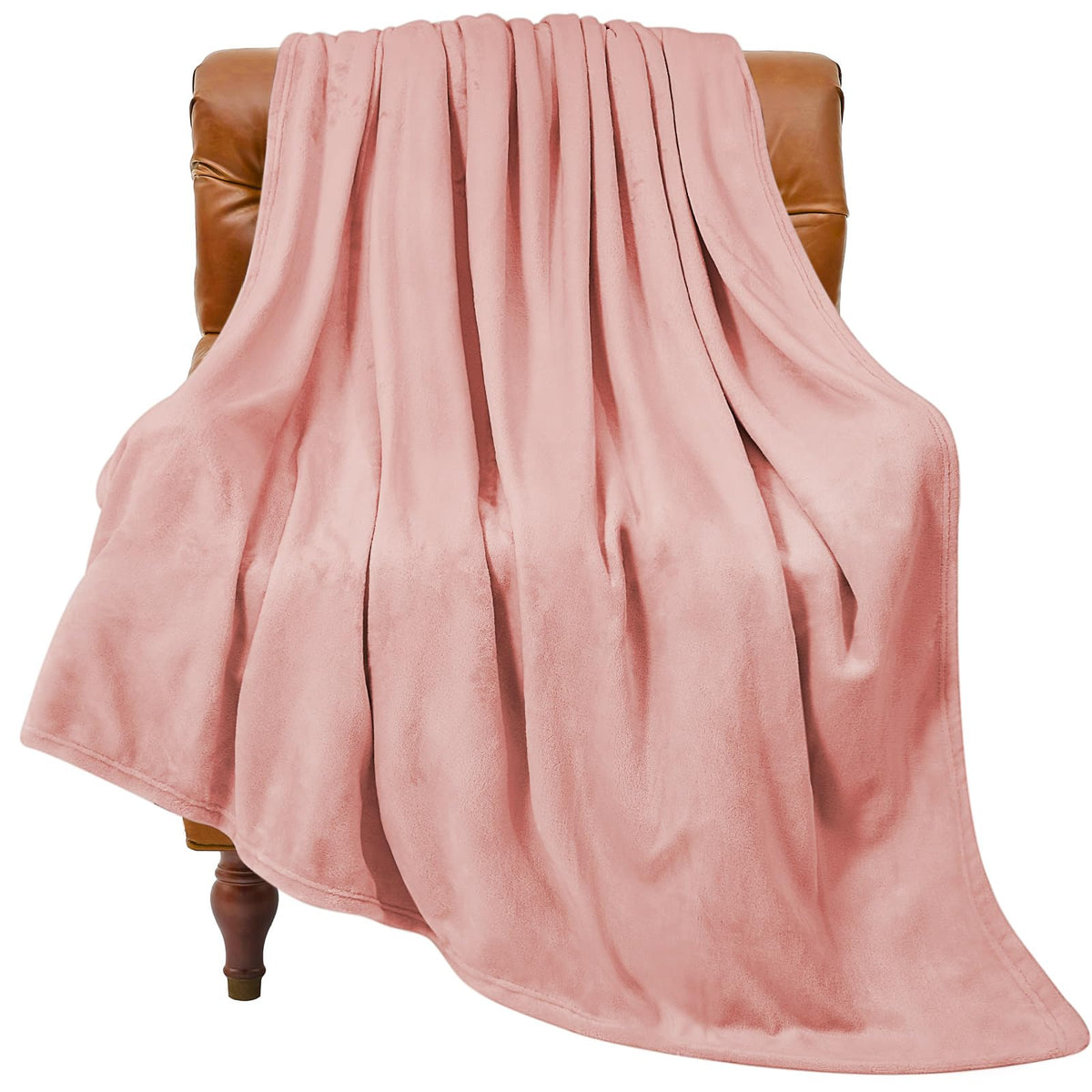 BEDELITE Fleece Blanket Soft Plush Throw for Couch Black 50"x60"