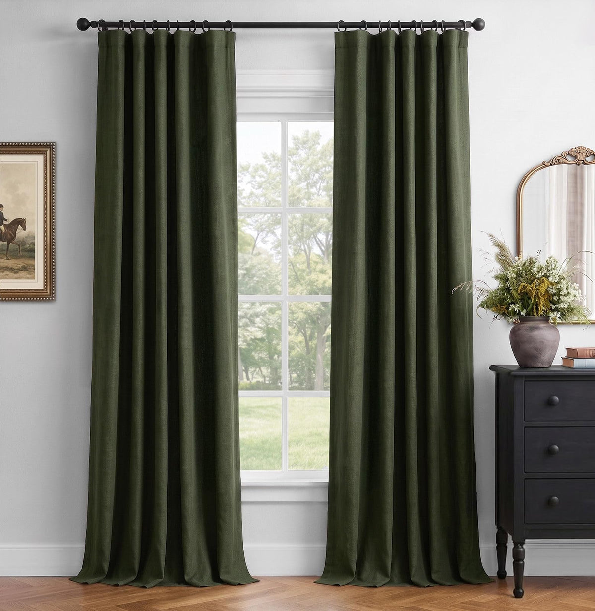 INOVADAY 100% Blackout Curtains for Bedroom Black Out Curtains 84 Inch Long