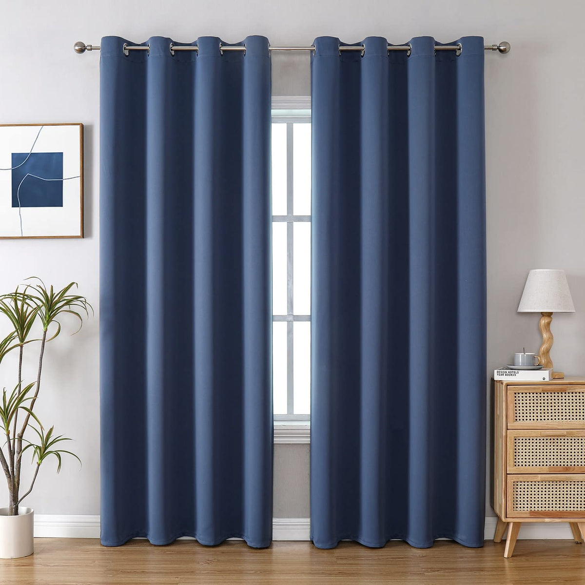 ChrisDowa Blackout Curtains for Bedroom and Living Room 63 Inches Long
