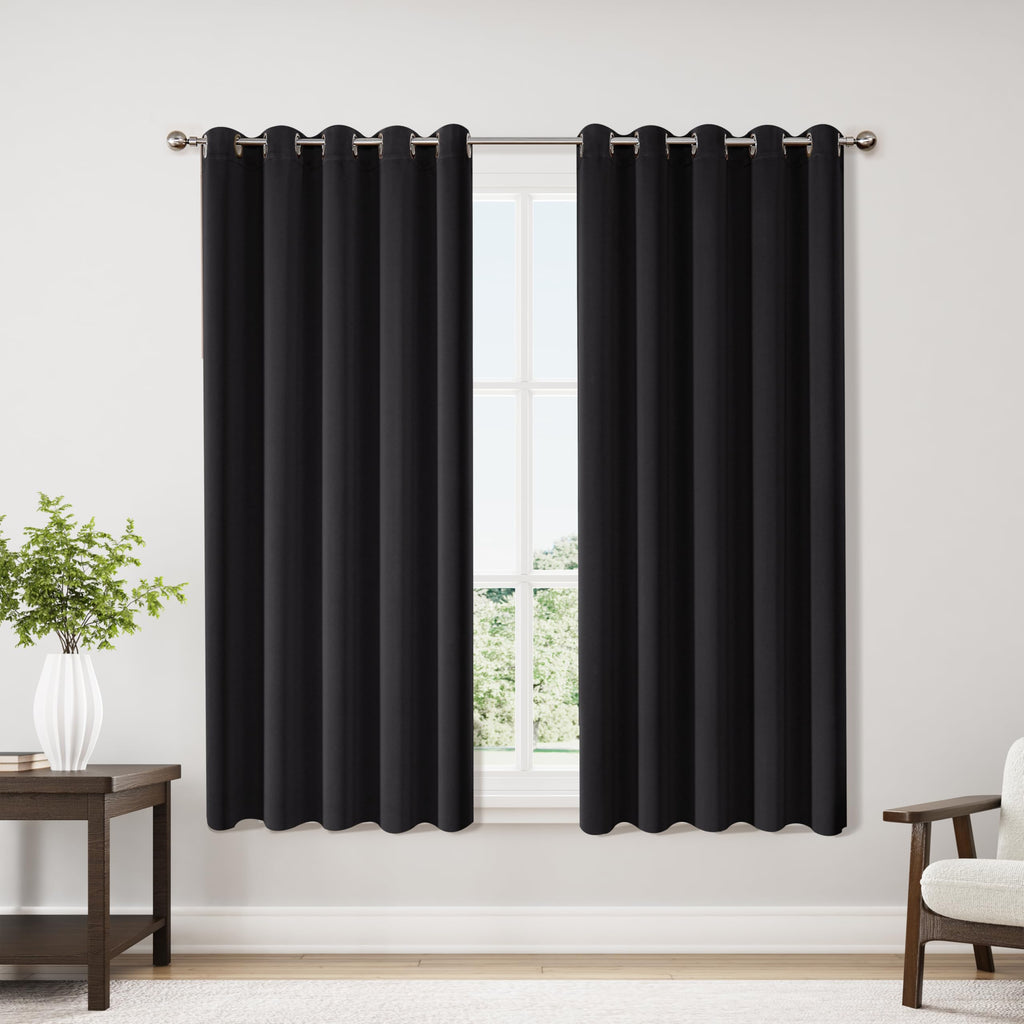 ChrisDowa Blackout Curtains for Bedroom and Living Room 63 Inches Long