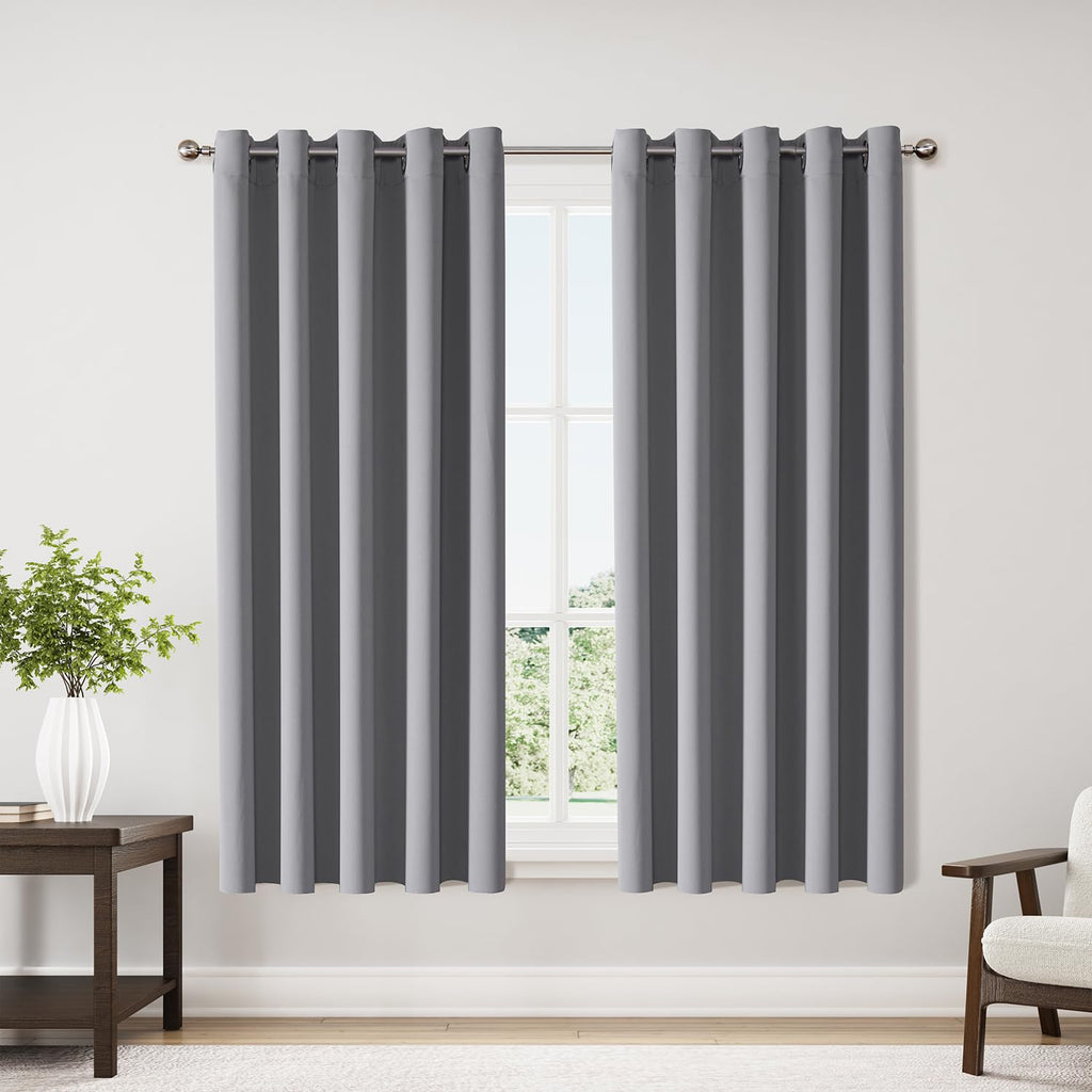 ChrisDowa Blackout Curtains for Bedroom and Living Room 63 Inches Long