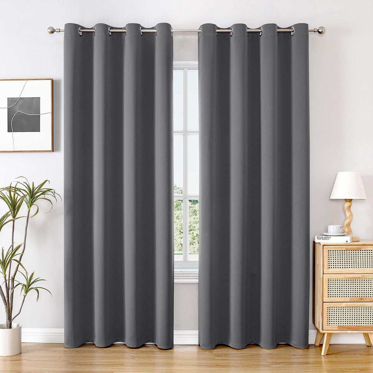 ChrisDowa Blackout Curtains for Bedroom and Living Room 63 Inches Long