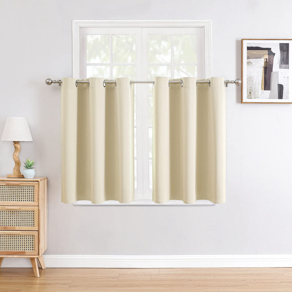 ChrisDowa Blackout Curtains for Bedroom and Living Room 63 Inches Long