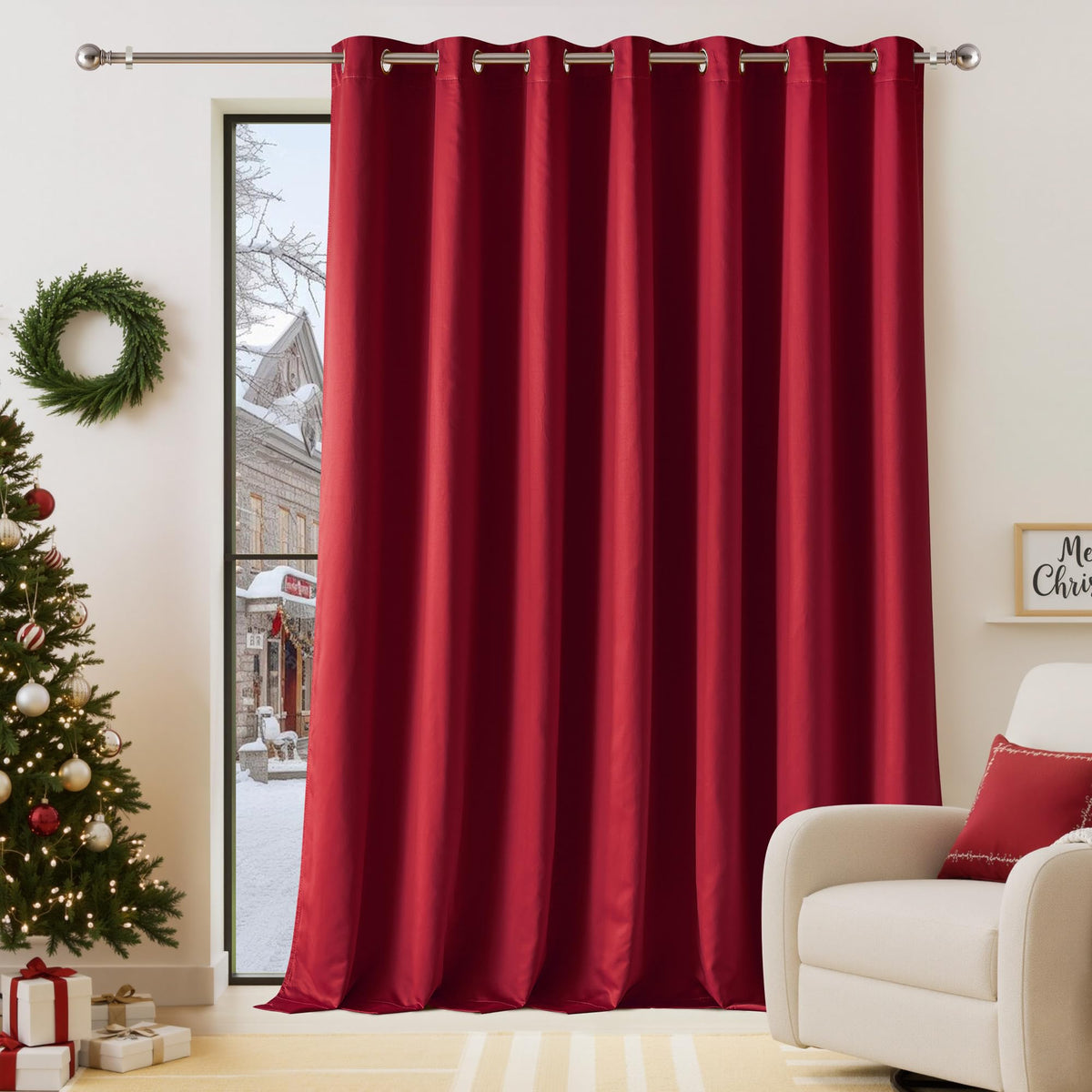 NICETOWN 100% Blackout Curtain 54 inches Long, Double-Deck Completely Blackout Window Treatment Thermal Insulated Lined Drape for Small Window (White, 1 PC, 52 inches Width Each Panel)