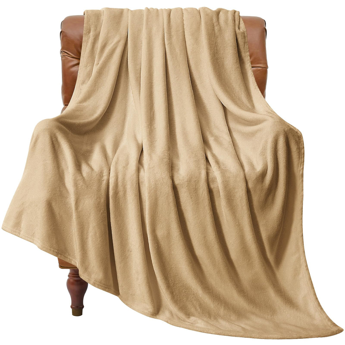 BEDELITE Fleece Blanket Soft Plush Throw for Couch Black 50"x60"