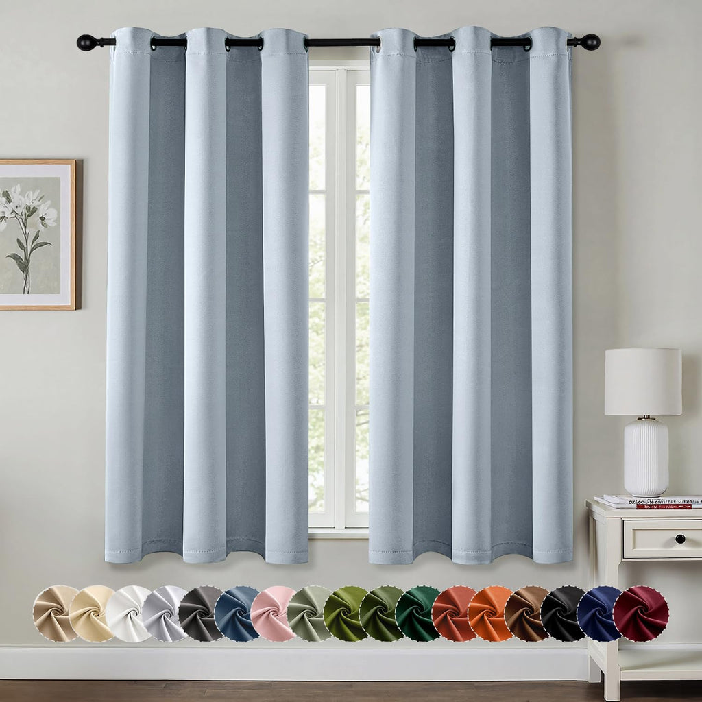 MIULEE Blackout Curtains for Bedroom 2 Panels 40 x 84 Inch Long Black