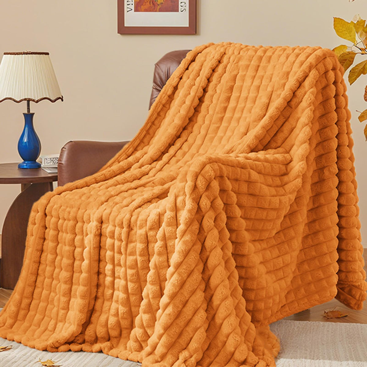 BEDELITE Buffalo Plaid Flannel Fleece Throw Blanket for Couch