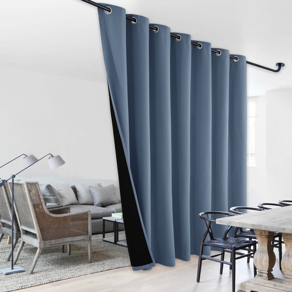 NICETOWN 100% Blackout Curtain 54 inches Long, Double-Deck Completely Blackout Window Treatment Thermal Insulated Lined Drape for Small Window (White, 1 PC, 52 inches Width Each Panel)