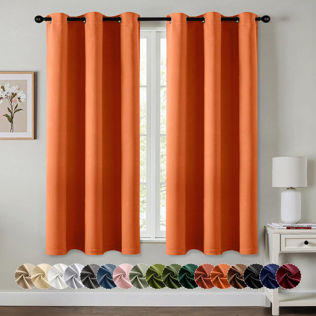 MIULEE Blackout Curtains for Bedroom 2 Panels 40 x 84 Inch Long Black