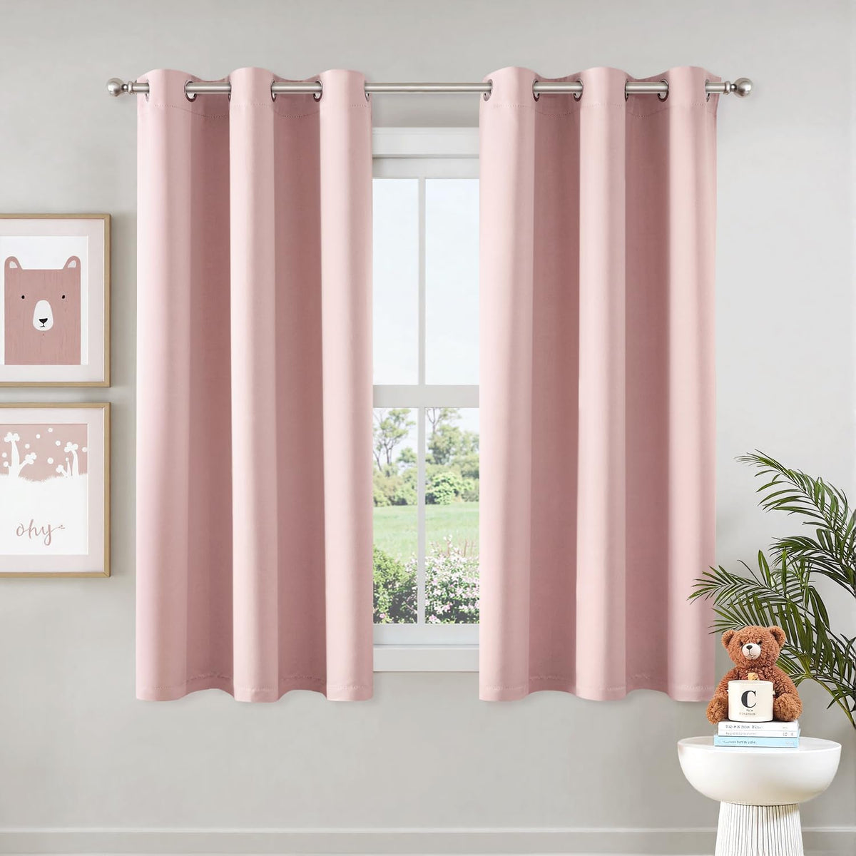 MIULEE Blackout Curtains for Bedroom 2 Panels 40 x 84 Inch Long Black