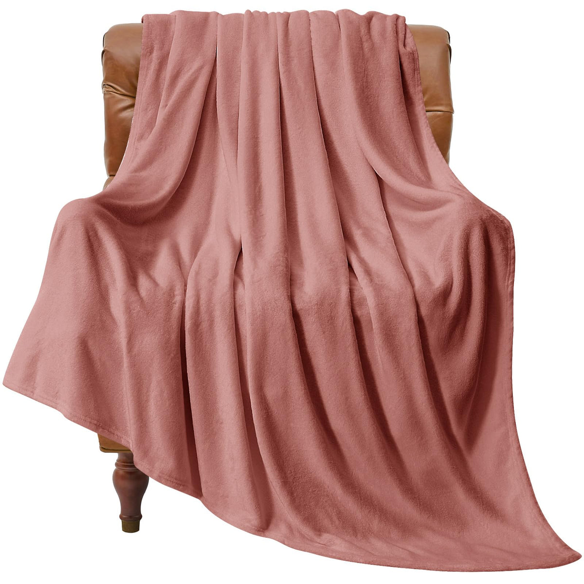 BEDELITE Fleece Blanket Soft Plush Throw for Couch Black 50"x60"