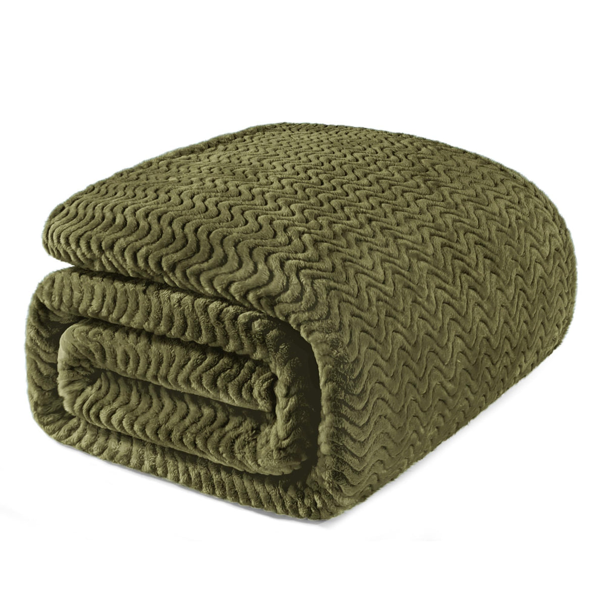 Exclusivo Mezcla Large Fleece Throw Blanket for Couch, Sofa, Celadon
