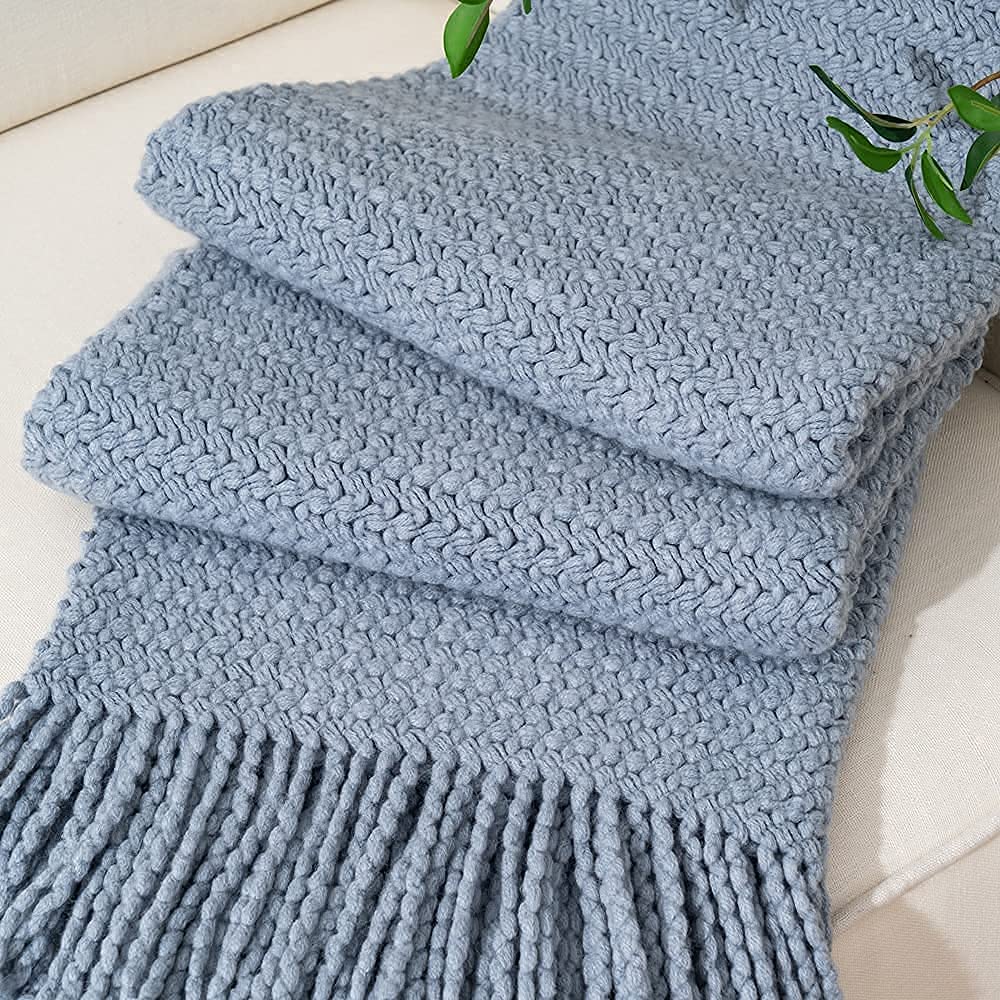 BATTILO HOME Rust Throw Blanket for Couch, 50"x60"