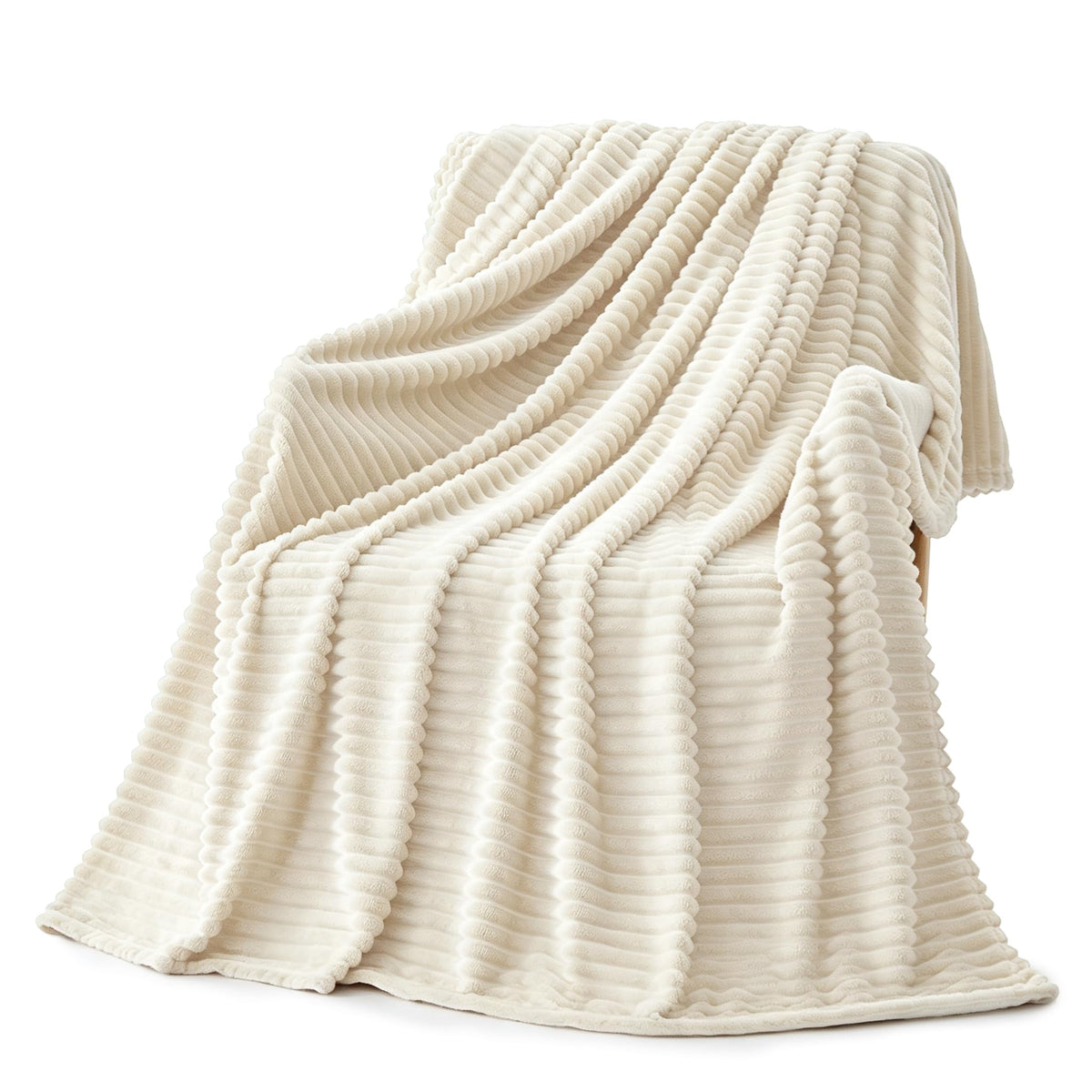 Bnuitland Burnt Orange Throw Blanket for Couch Bed, Soft Fleece Home Decor