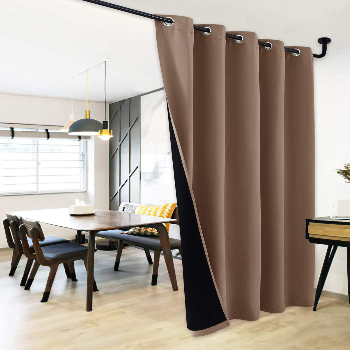 NICETOWN 100% Blackout Curtain 54 inches Long, Double-Deck Completely Blackout Window Treatment Thermal Insulated Lined Drape for Small Window (White, 1 PC, 52 inches Width Each Panel)