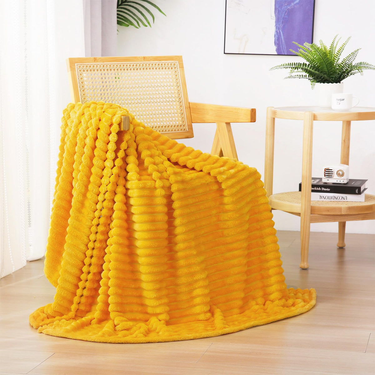Sage Green Fleece Throw Blanket 50”×60” for Couch Sofa Livingroom