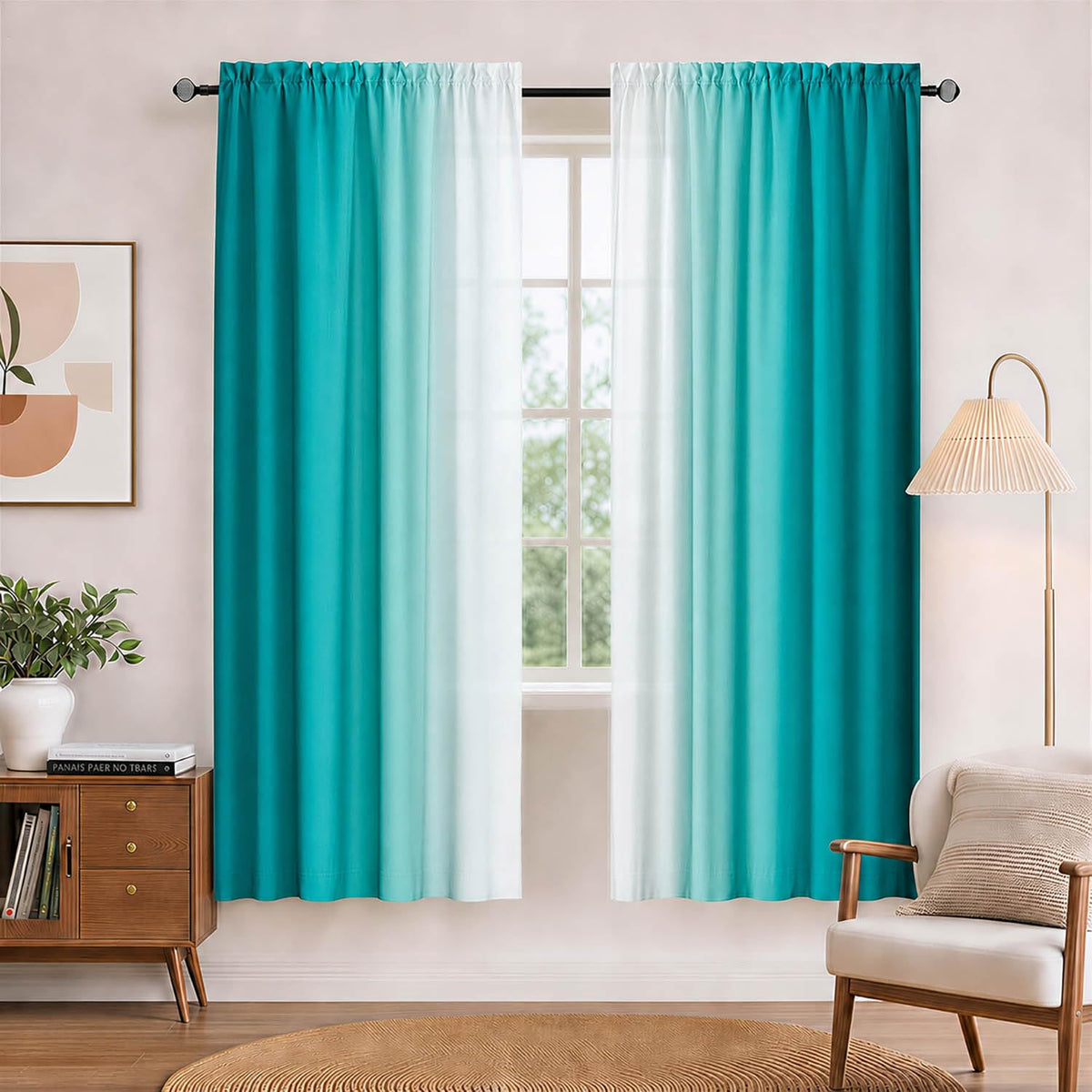 Burnt Orange Curtains 84 Inch Length for Living Room,2 Panels
