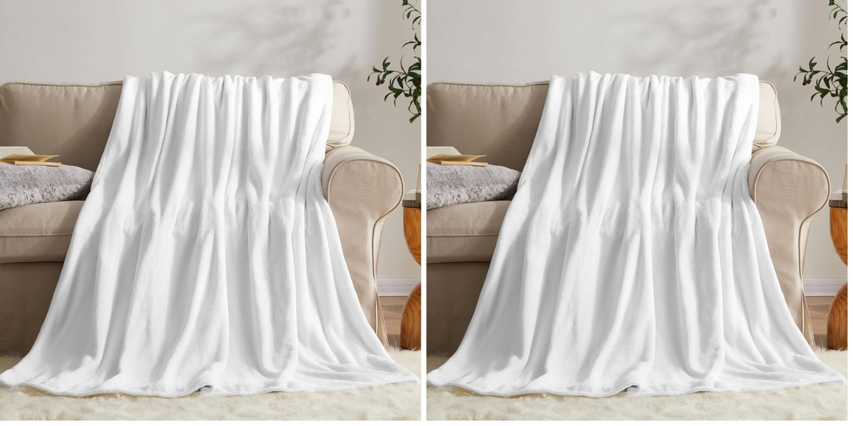 KMUSET Fleece Blanket Throw Size Grey Lightweight Super Soft Cozy Luxury Bed Blanket Microfiber Factory Shop