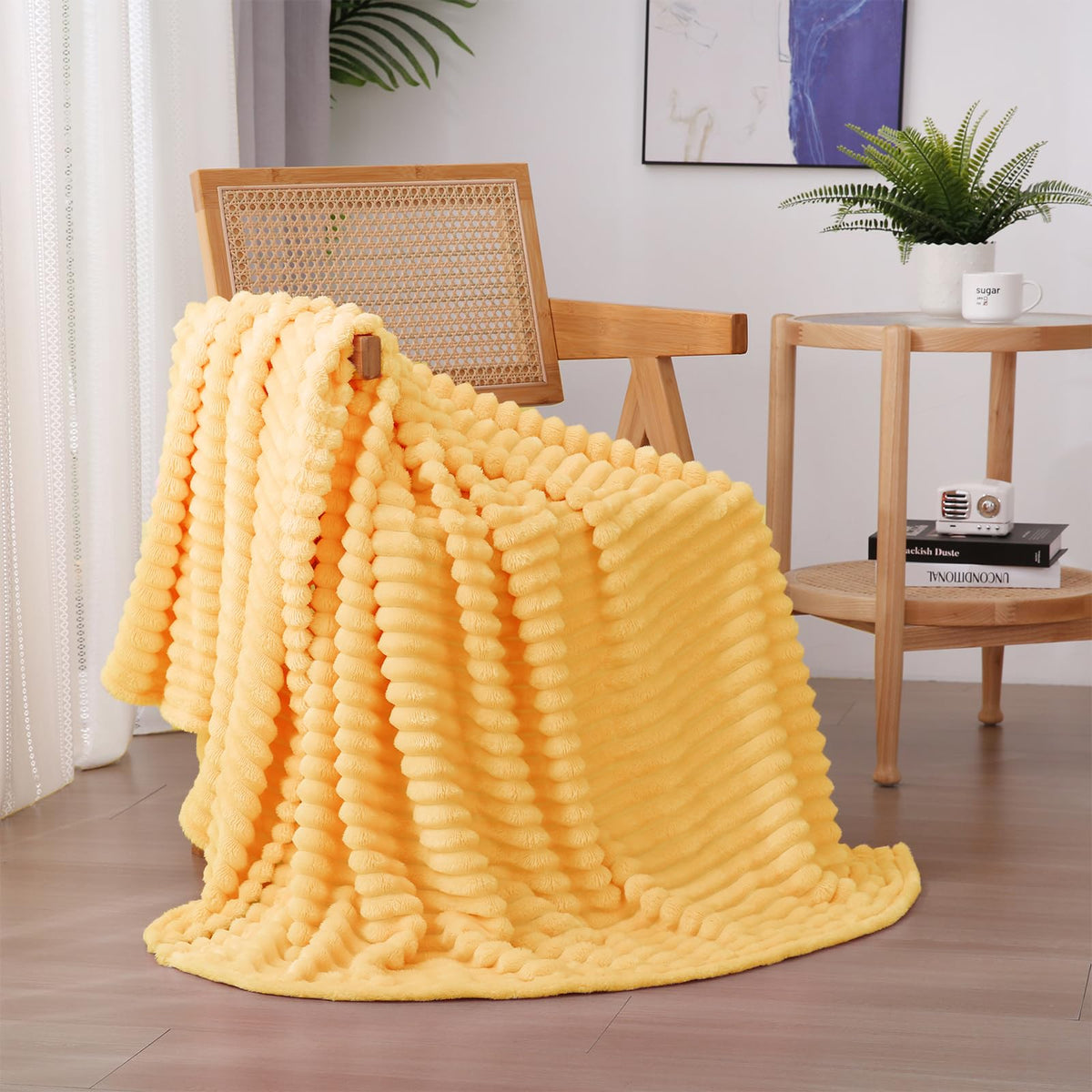 Sage Green Fleece Throw Blanket 50”×60” for Couch Sofa Livingroom