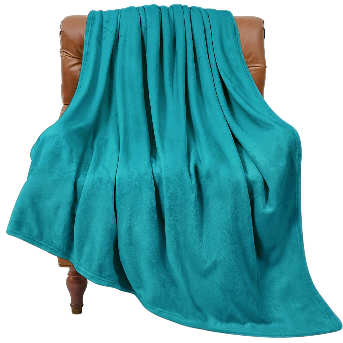 BEDELITE Fleece Blanket Soft Plush Throw for Couch Black 50"x60"