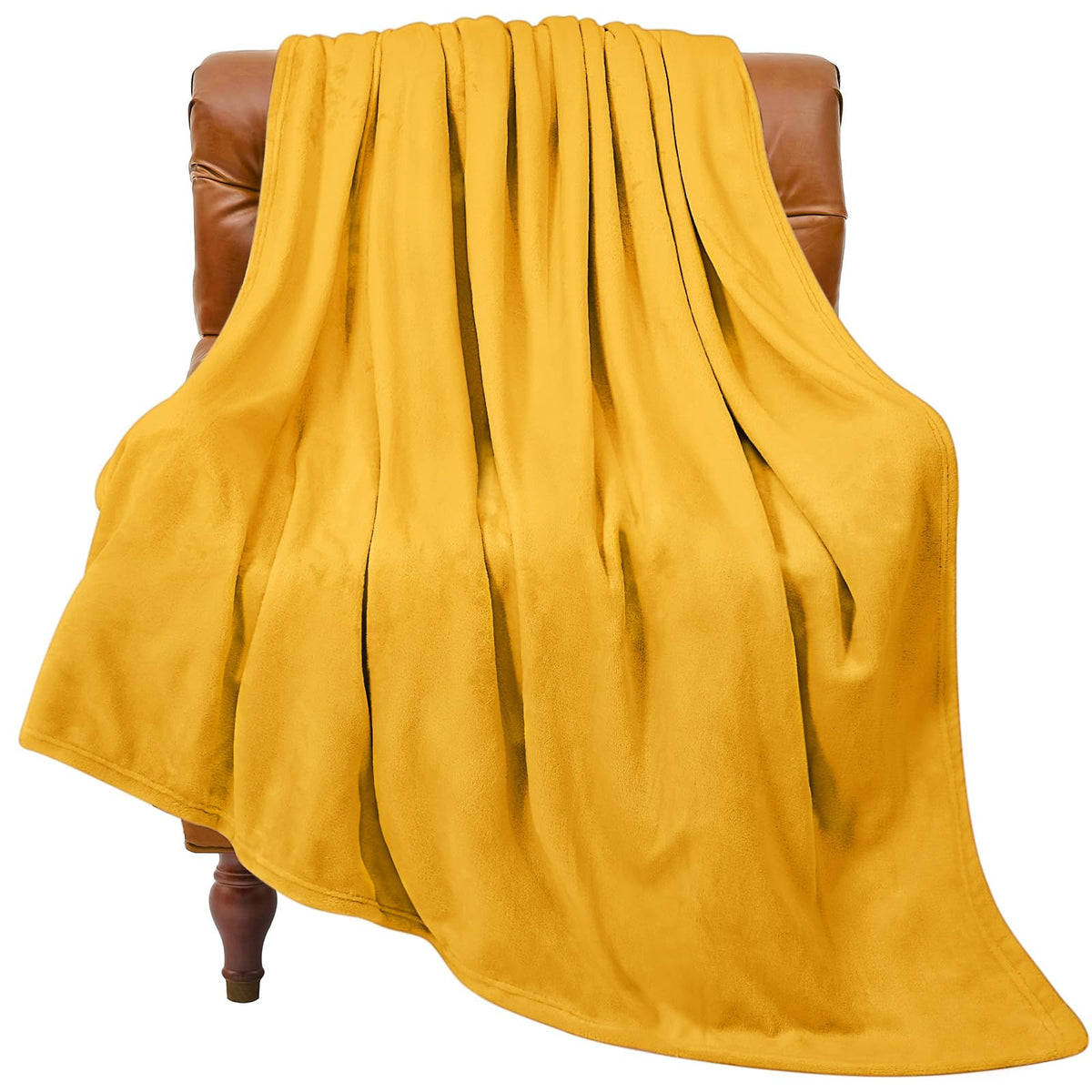 BEDELITE Fleece Blanket Soft Plush Throw for Couch Black 50"x60"