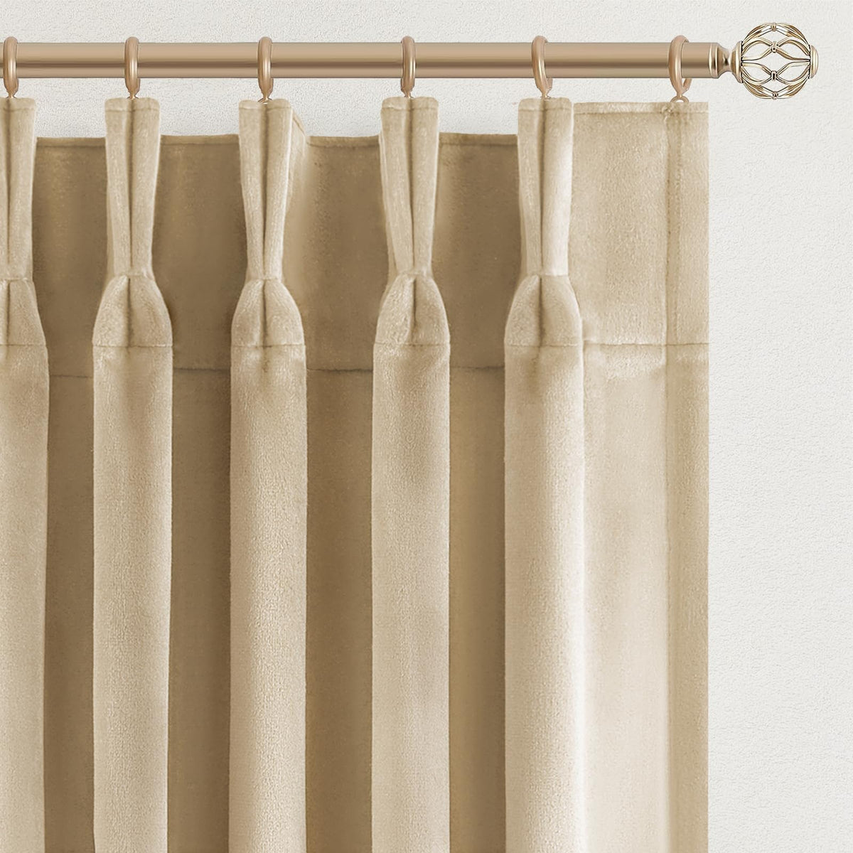Olive Green Velvet Blackout Curtains 84 Inches 2 Panels Forest Green Elegant Vintage Pinch Pleated Drapes for Living Room Bedroom Thermal Soundproof Back Tab Window Panels,W40 x L84,Home Decor