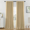 Joydeco White Blackout Curtains 96 Inches Long - 100% Blackout Curtain 2 Panel Set, Rod Pocket & Back Tabs Thermal Insulated Window Drapes for Bedroom Living Room (Pure White,52" Wx96 L)
