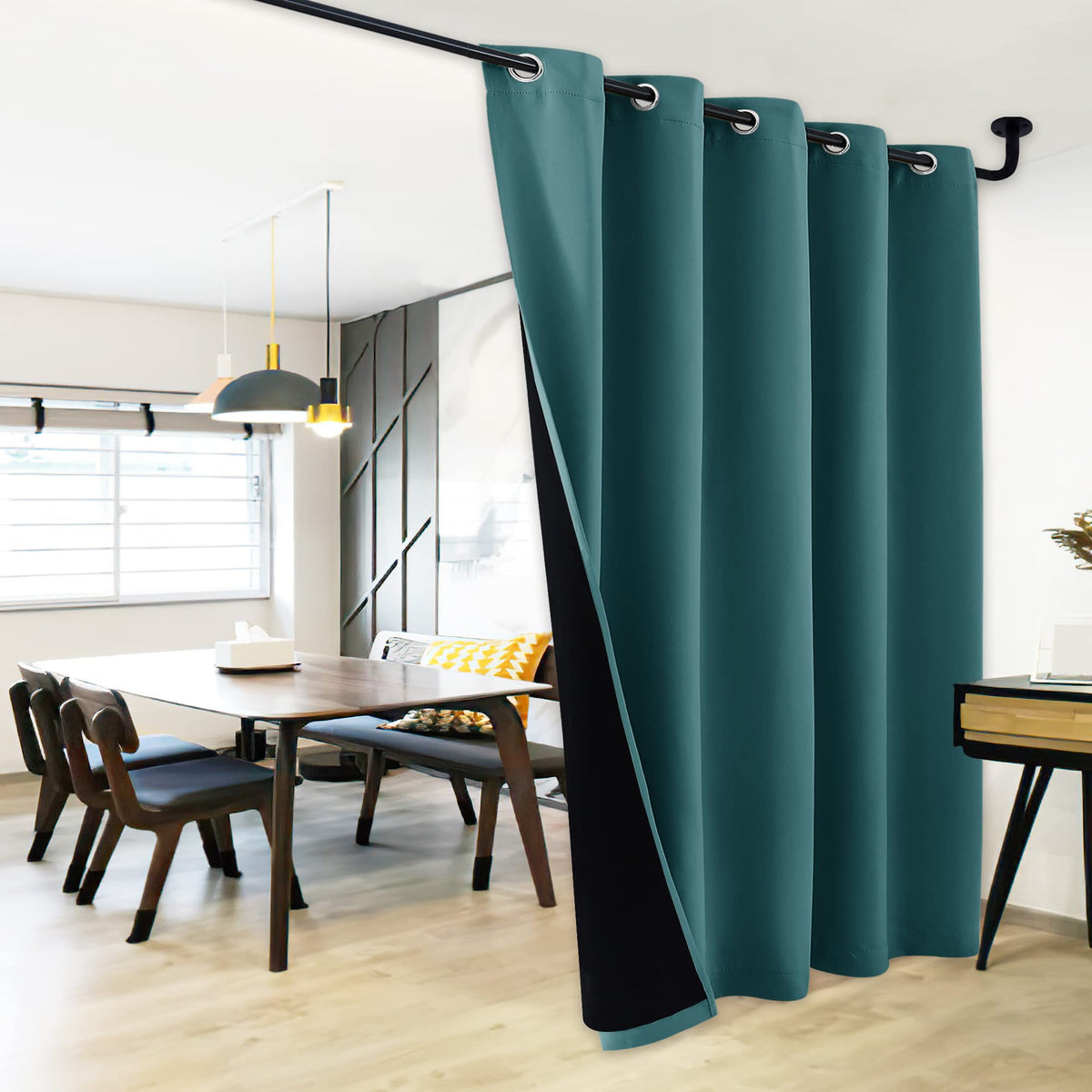 NICETOWN 100% Blackout Curtain 54 inches Long, Double-Deck Completely Blackout Window Treatment Thermal Insulated Lined Drape for Small Window (White, 1 PC, 52 inches Width Each Panel)