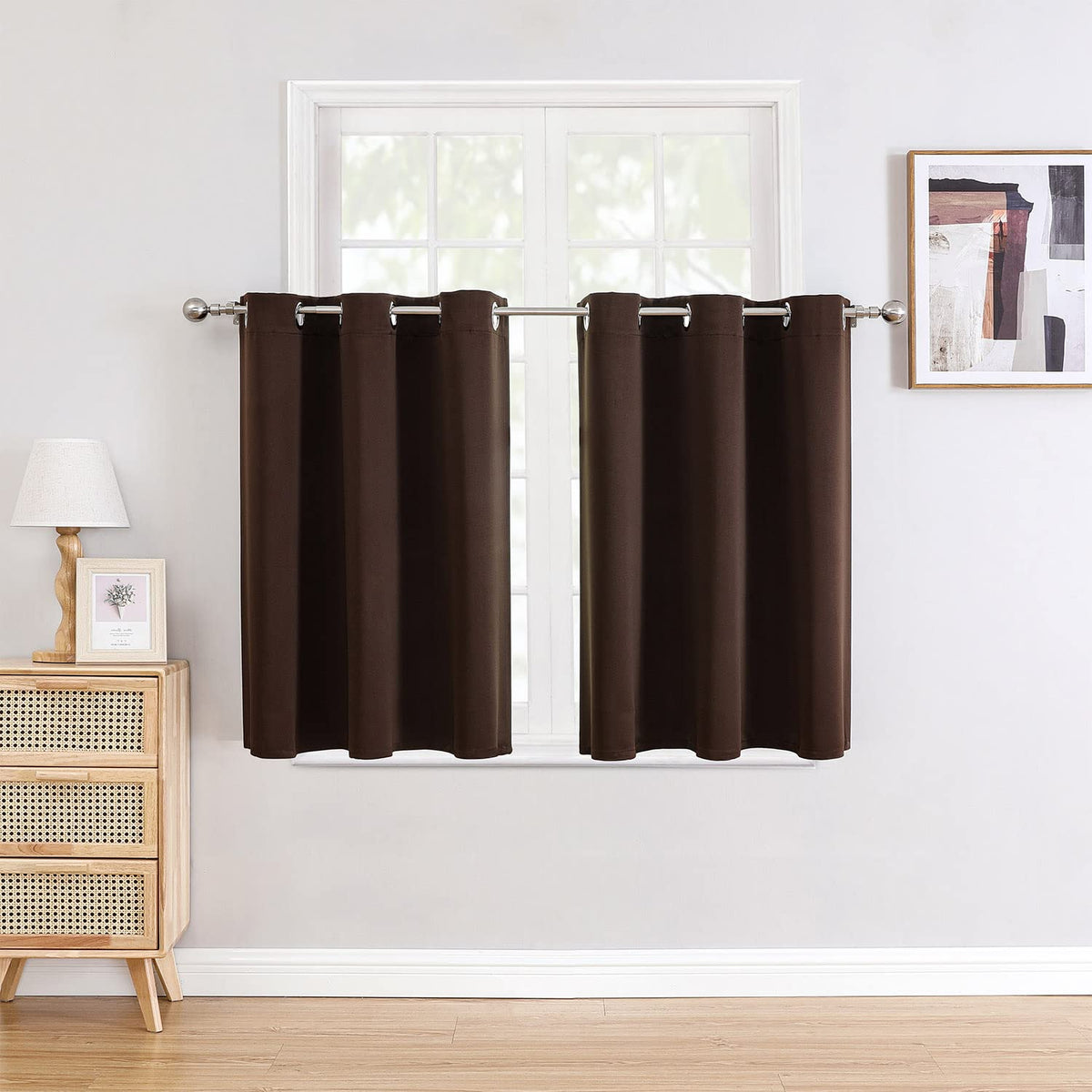 ChrisDowa Blackout Curtains for Bedroom and Living Room 63 Inches Long