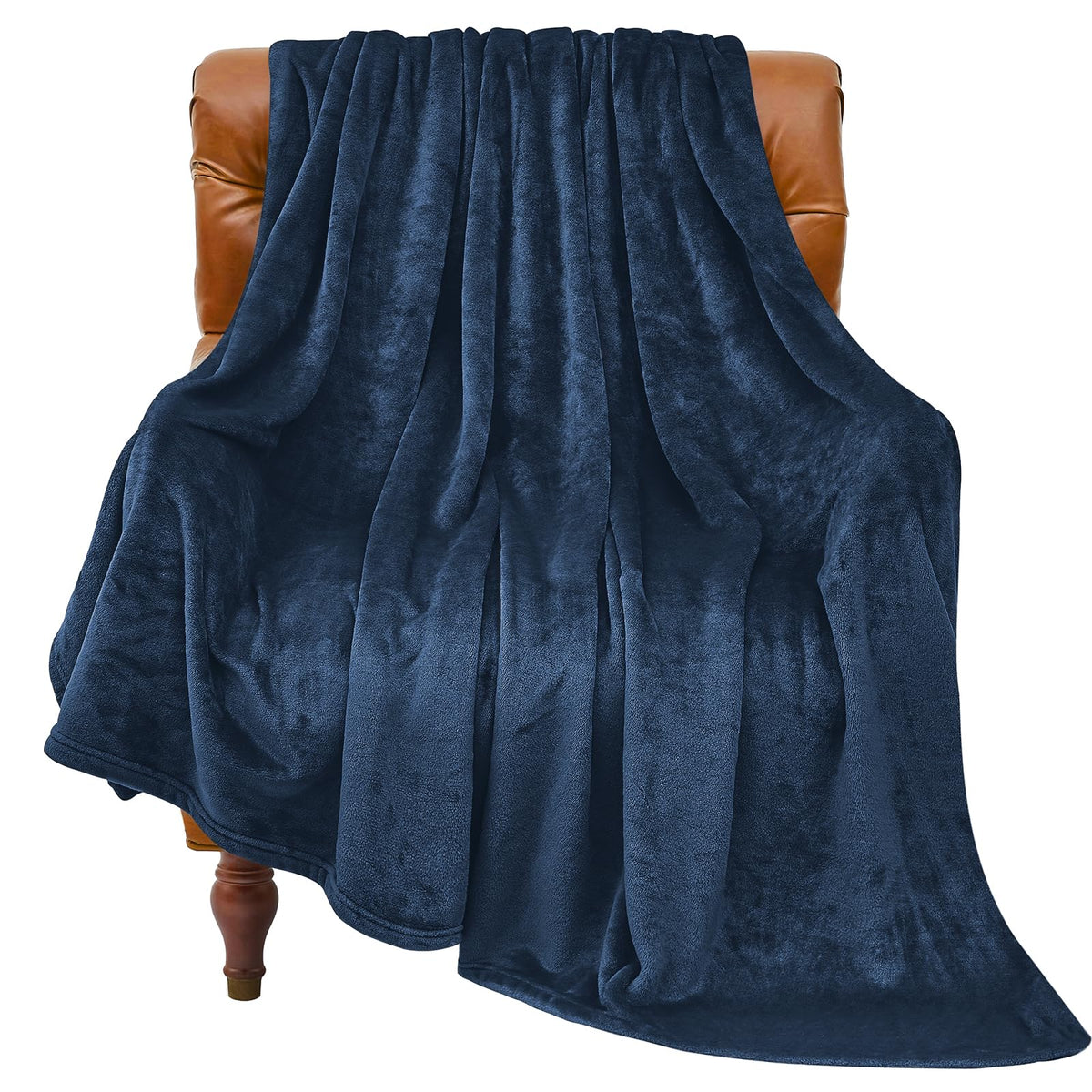 BEDELITE Fleece Blanket Soft Plush Throw for Couch Black 50"x60"