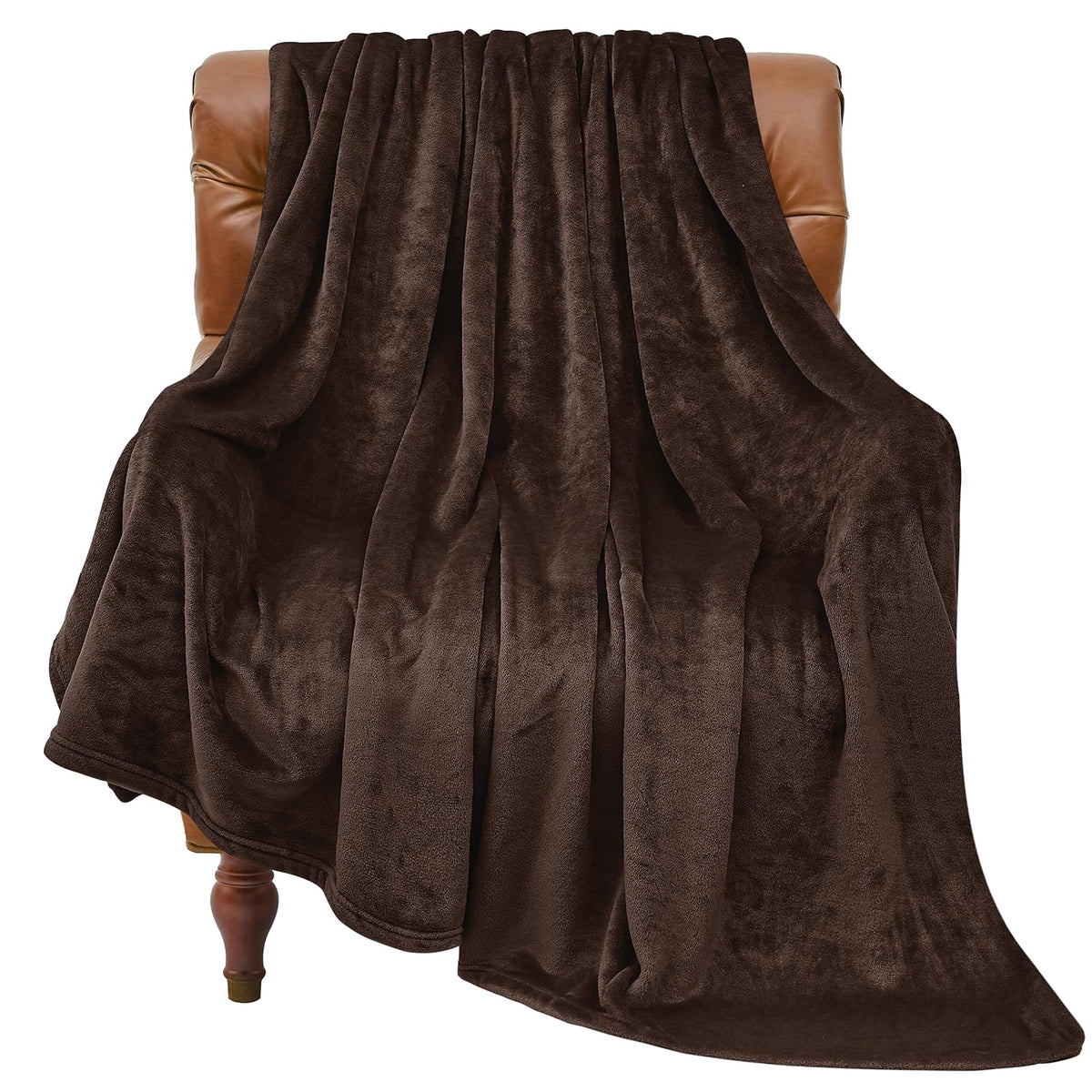 BEDELITE Fleece Blanket Soft Plush Throw for Couch Black 50"x60"