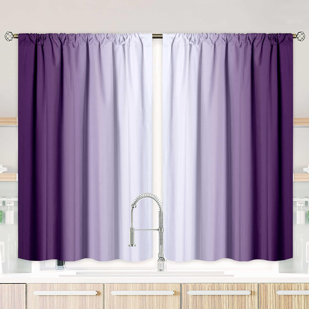 Burnt Orange Curtains 84 Inch Length for Living Room,2 Panels