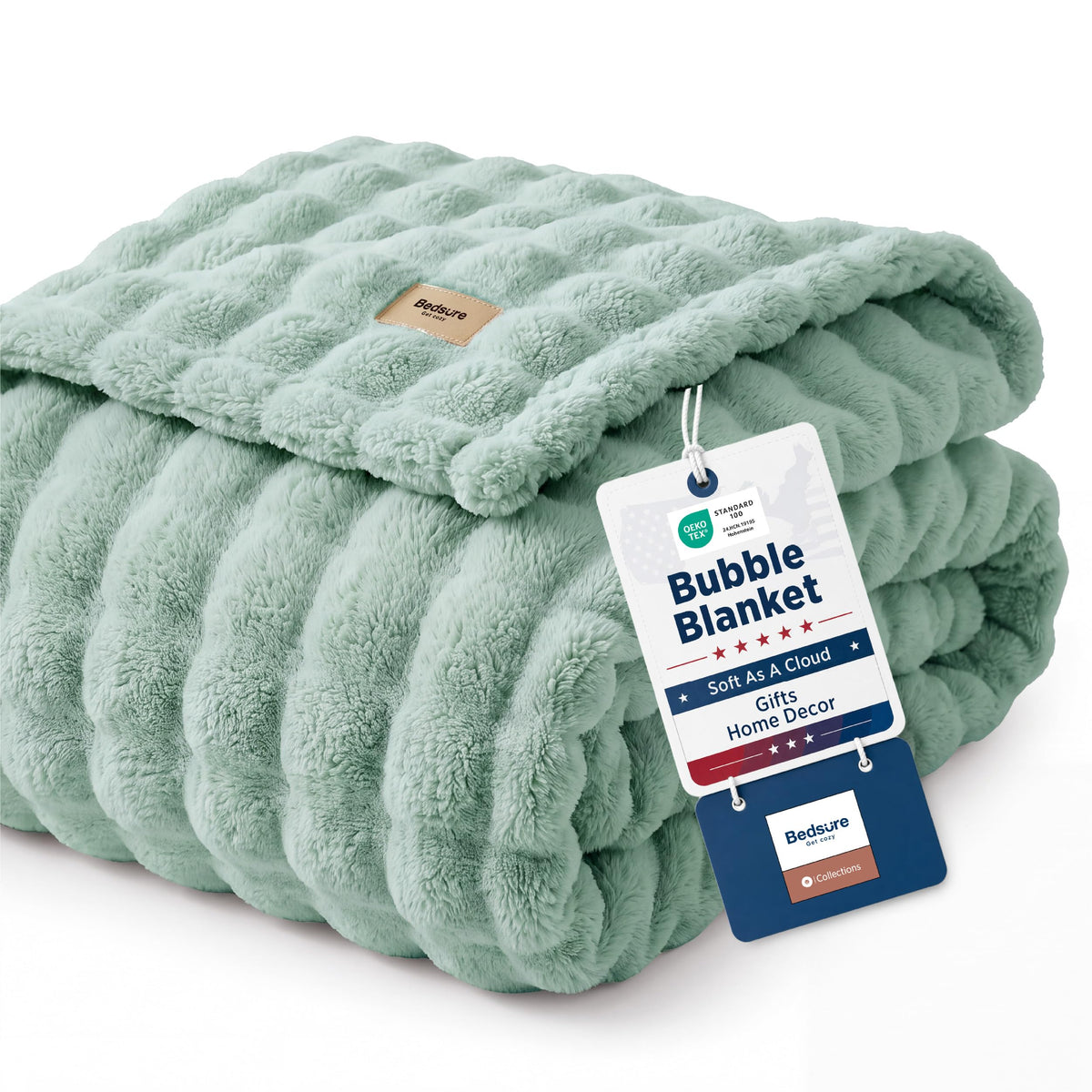 Bedsure Cloud Bubble Blanket, Soft Cozy Throw, Off White, 50"×60"