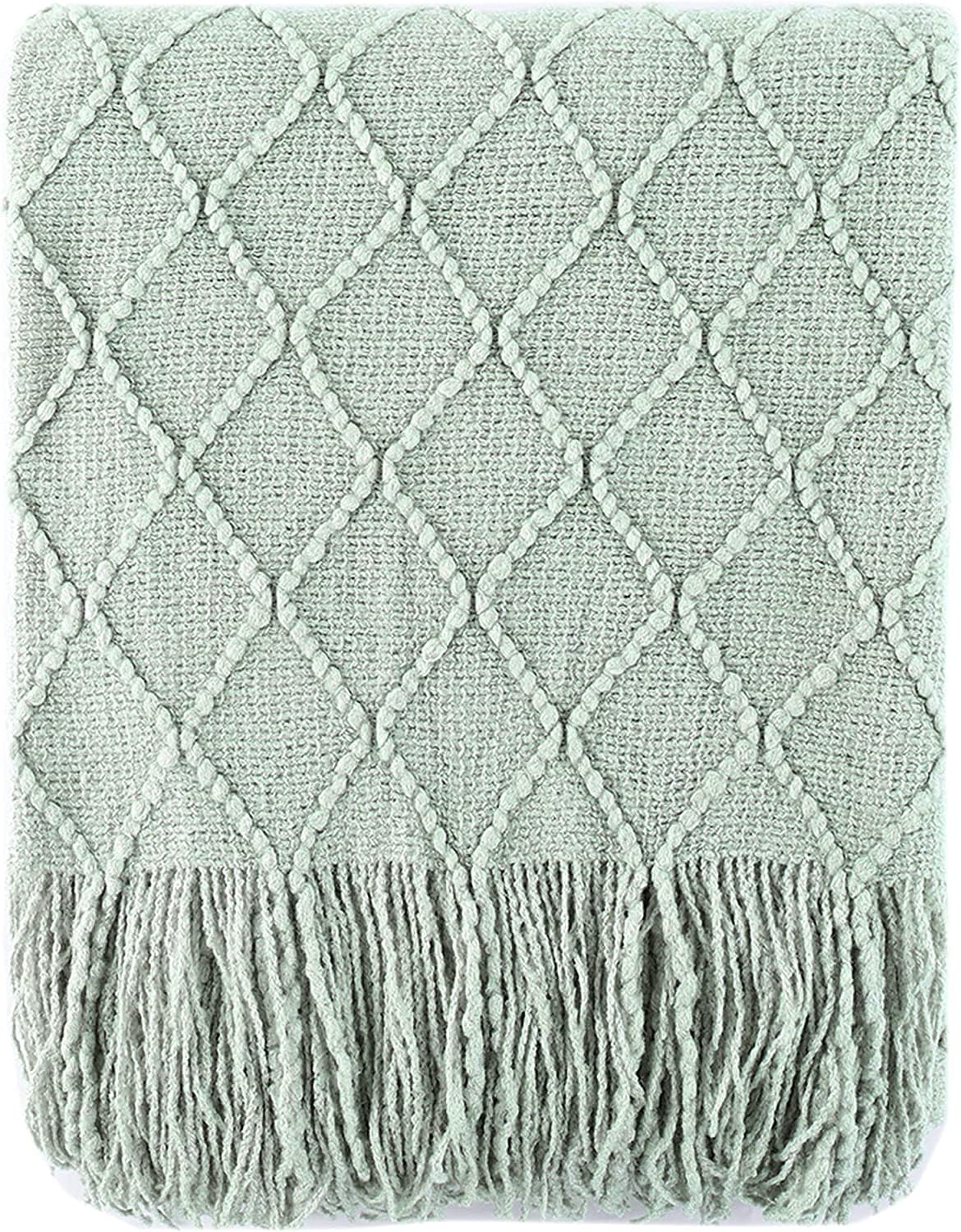 BATTILO HOME Rust Throw Blanket for Couch, 50"x60"