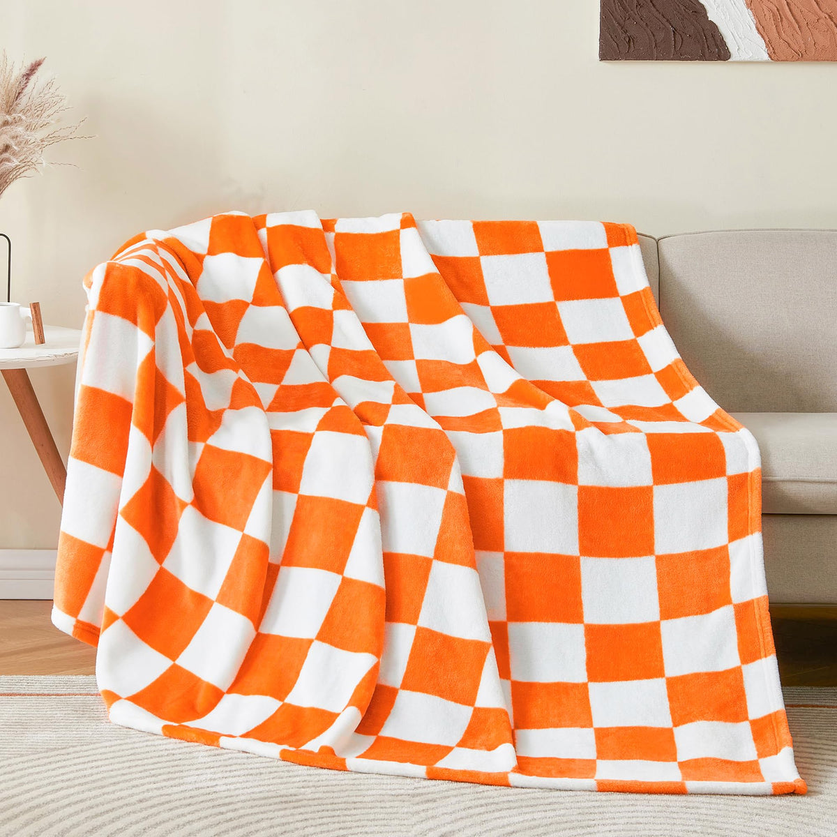 BEDELITE Buffalo Plaid Flannel Fleece Throw Blanket for Couch
